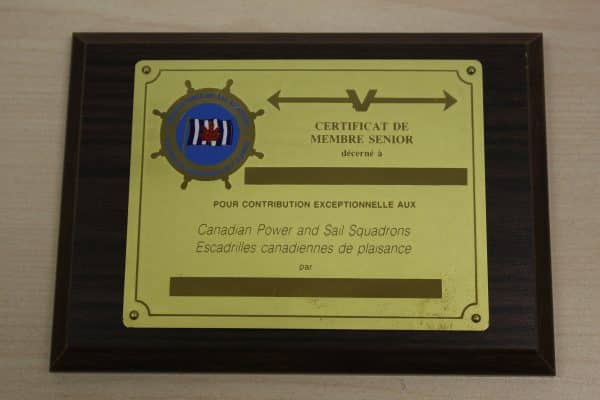 Plaque 5 gallons mérite - Français