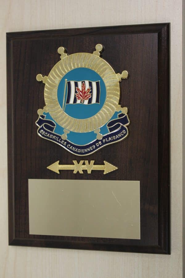 Plaque 15 gallons mérite - Français